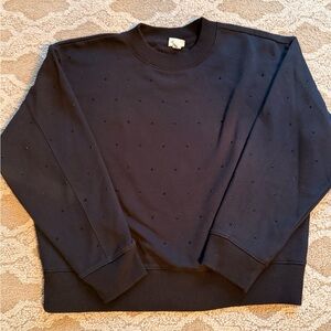 Women’s Black Bedazzled Crewneck Sweatshirt-Size M